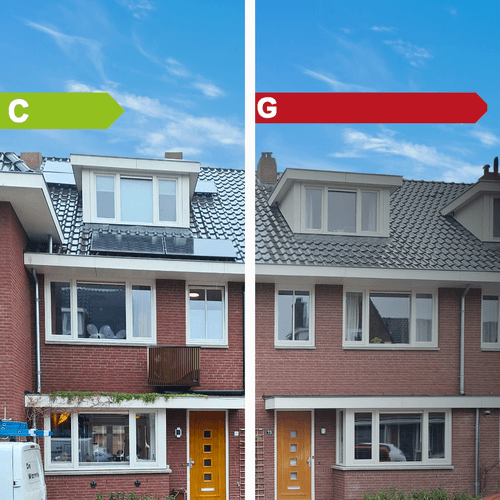 Label C & G naast elkaar